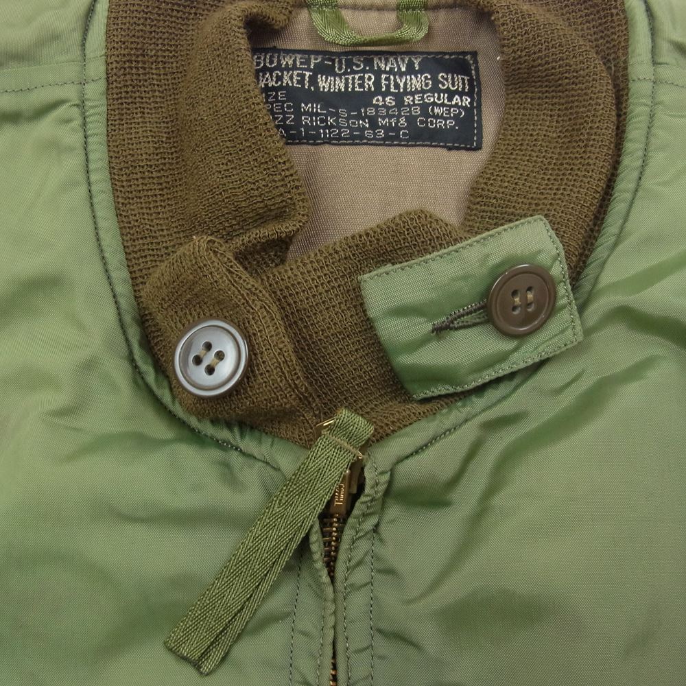 Buzz Rickson's バズリクソンズ M11132 BUWEP-U.S.NAVY G-8 63年復刻 フライト ジャケット カーキ系 46【中古】