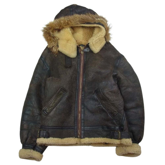 AVIREX アヴィレックス USA製 B-3 フライトジャケット ブラウン系 36【中古】