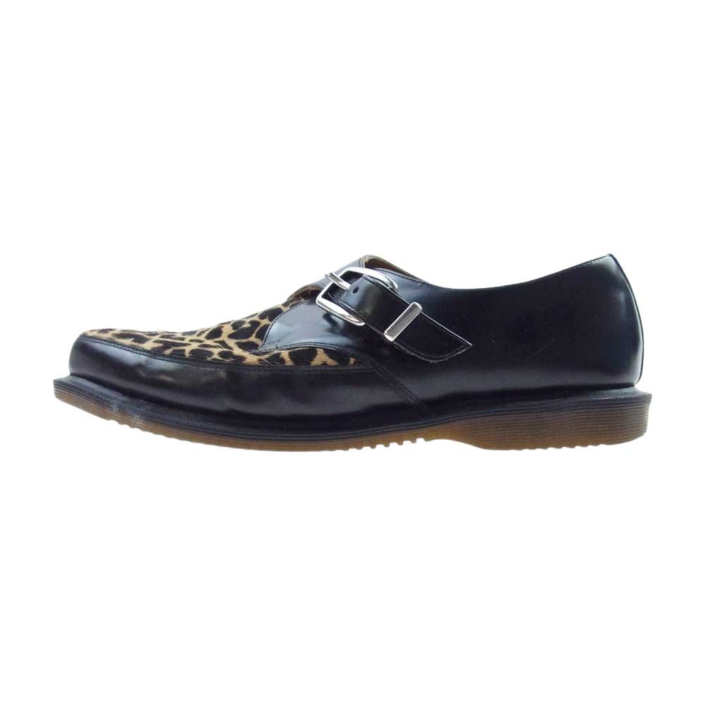 Dr.Martens ドクターマーチン HAWLEY レオパード ハラコ ストラップ シューズ ブラック系 UK10【中古】