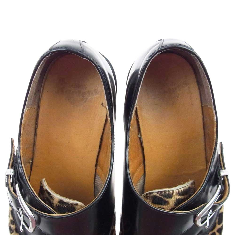 Dr.Martens ドクターマーチン HAWLEY レオパード ハラコ ストラップ シューズ ブラック系 UK10【中古】