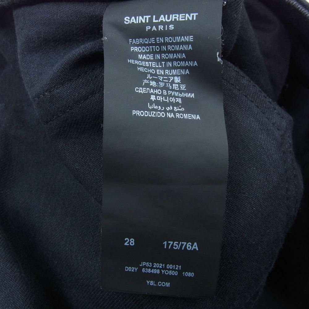 SAINT LAURENT サンローラン 638498 YO500 D02 M/SK-LW ブラックデニム スキニーパンツ ブラック系 28【中古】