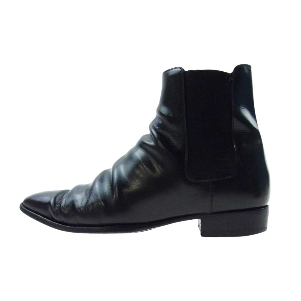 SAINT LAURENT サンローラン 592438 chelsea boots サイドゴア チェルシー ブーツ ブラック系 43【中古】