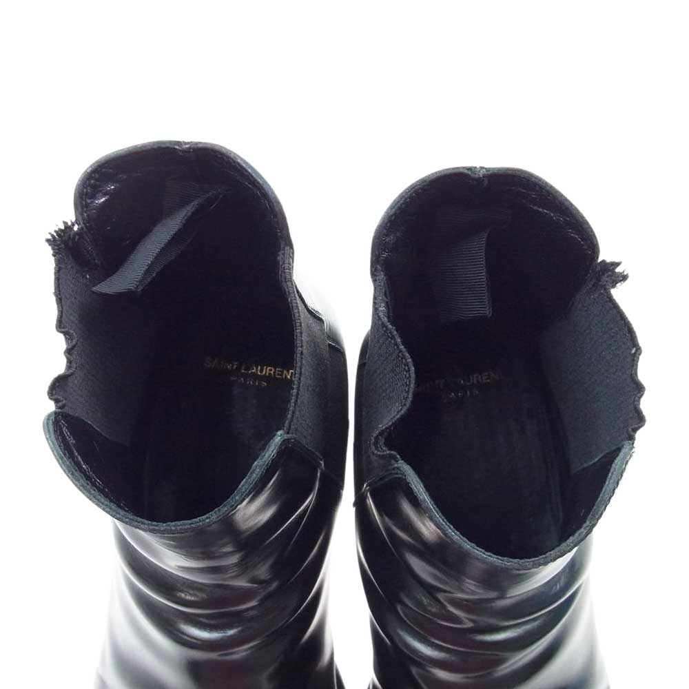 SAINT LAURENT サンローラン 592438 chelsea boots サイドゴア チェルシー ブーツ ブラック系 43【中古】