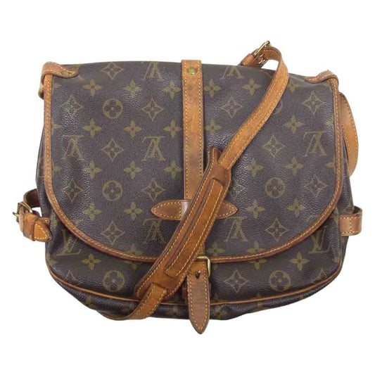 LOUIS VUITTON ルイ・ヴィトン M42256 モノグラム ソミュール30 ショルダーバッグ ブラウン系【中古】