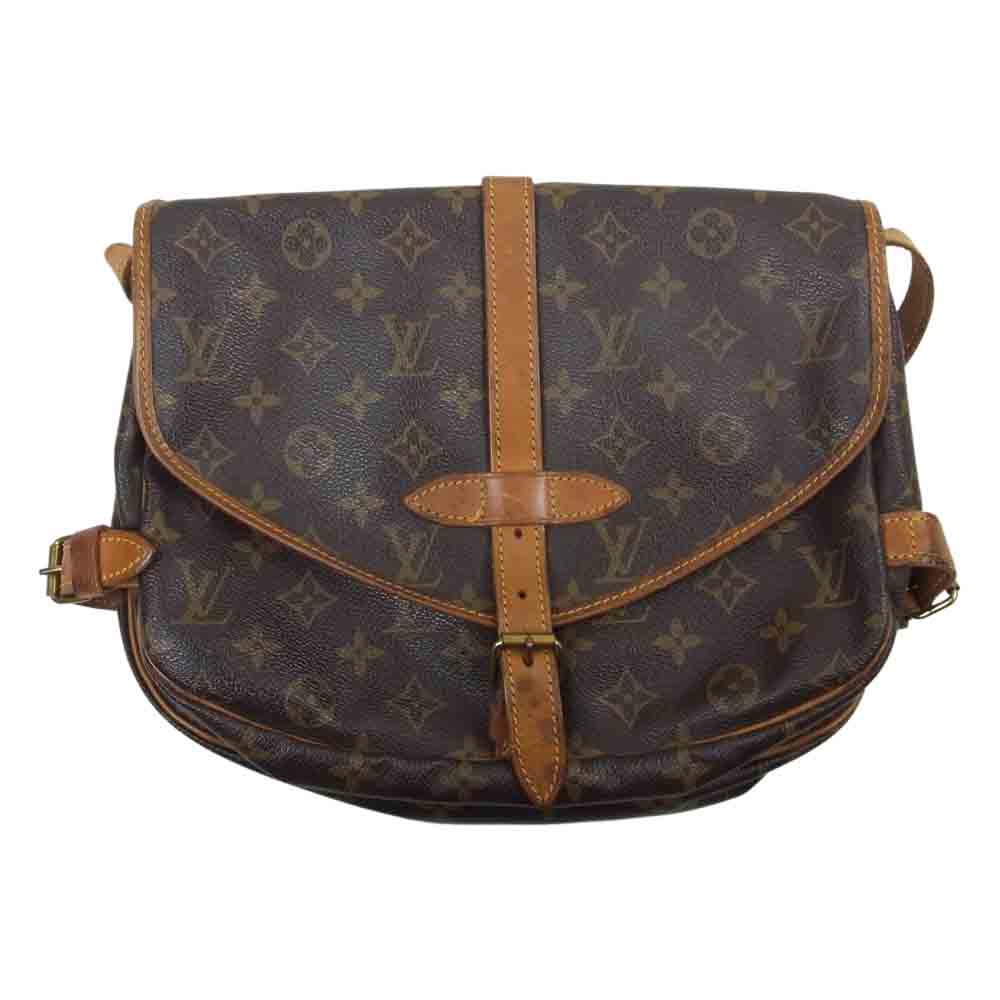 LOUIS VUITTON ルイ・ヴィトン M42256 モノグラム ソミュール30 ショルダーバッグ ブラウン系【中古】