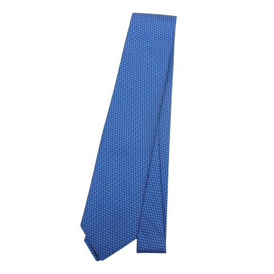 エルメス シルク ネクタイ ブルー ブルー系【極上美品】【中古】