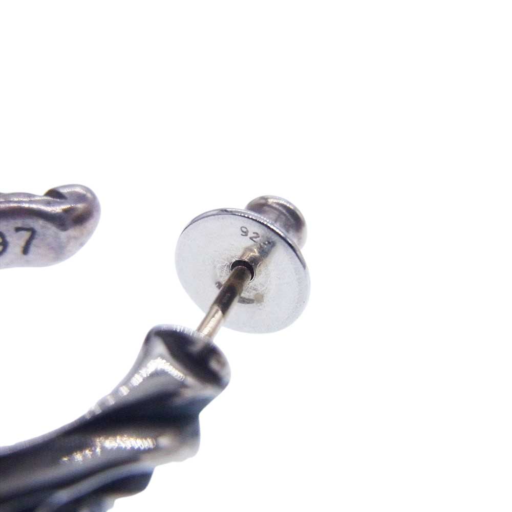 CHROME HEARTS クロムハーツ（原本無） HOOP SCROOL 1 スクロール フープ ピアス シルバー系【中古】