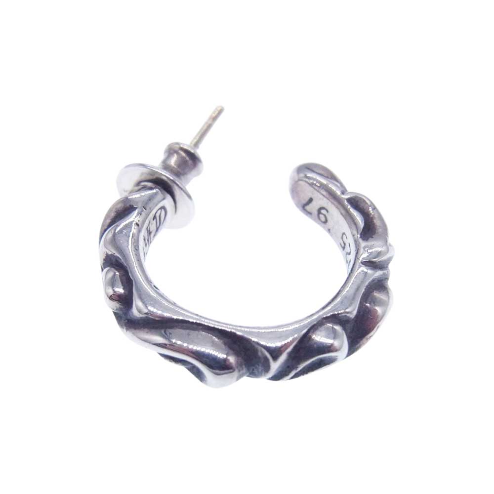 CHROME HEARTS クロムハーツ（原本無） HOOP SCROOL 1 スクロール フープ ピアス シルバー系【中古】