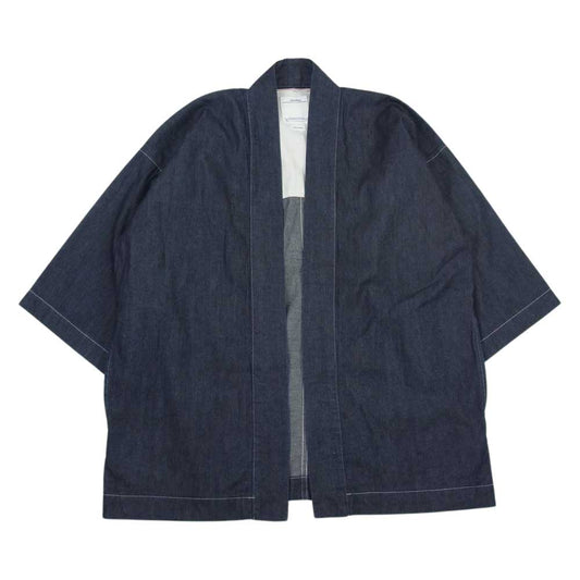 VISVIM ビズビム 21SS 0121105006006 SS HAPPI UNWASHED 8oz オリジナルデニム製 法被 ハッピ インディゴブルー系 3【中古】