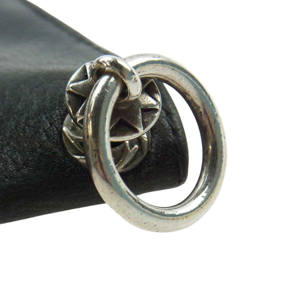 A&G エーアンドジー ウォレットリング ウォレットハンガー付き クロスボール コンチョ レザー ショート ウォレット 財布 ブラック系【中古】