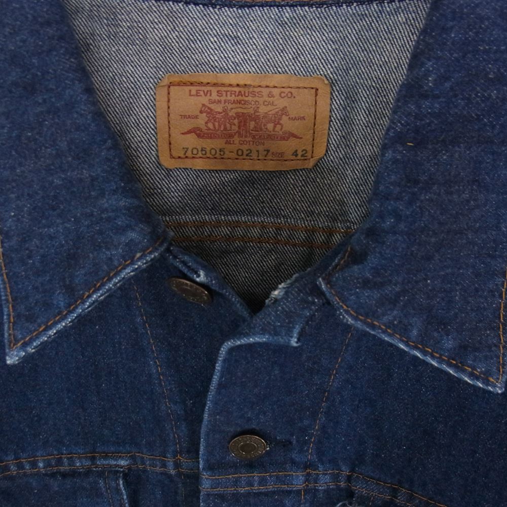 Levi's リーバイス 70505 ボタン裏刻印 J28 デニム ジャケット インディゴブルー系 42【中古】
