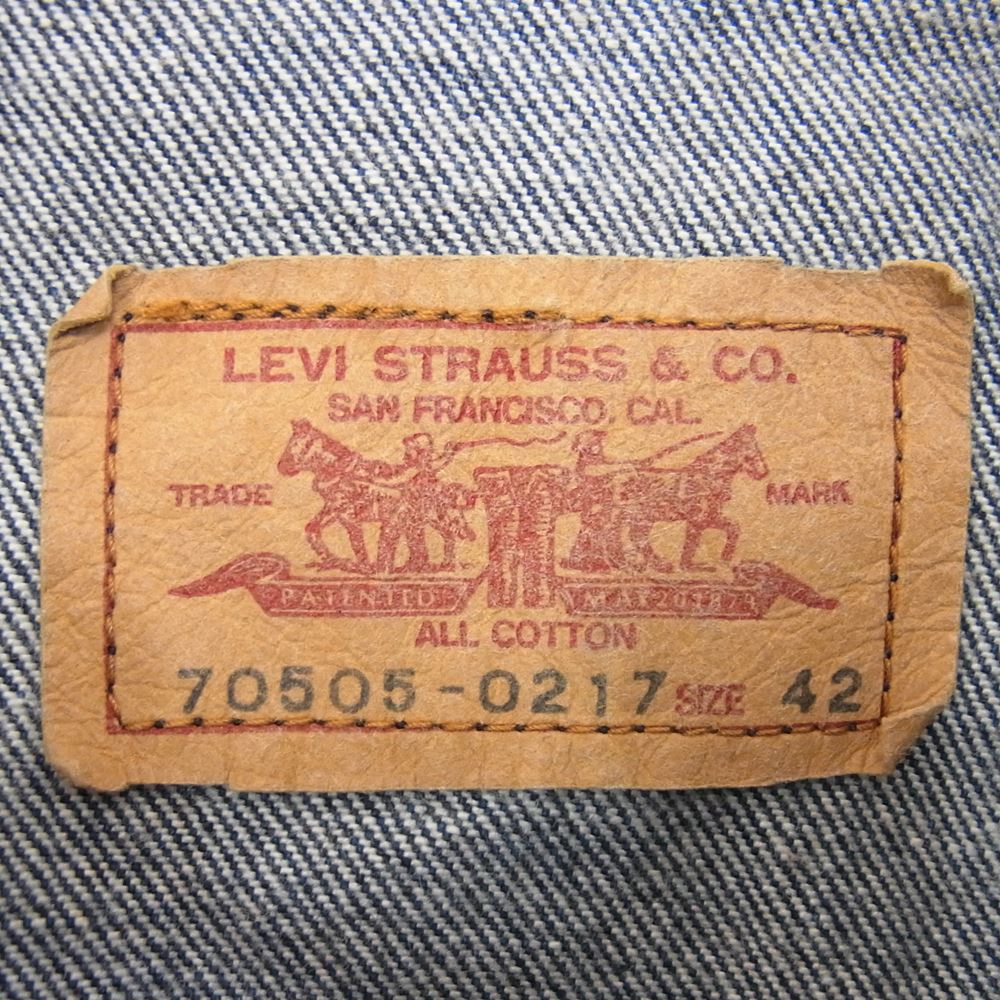Levi's リーバイス 70505 ボタン裏刻印 J28 デニム ジャケット インディゴブルー系 42【中古】