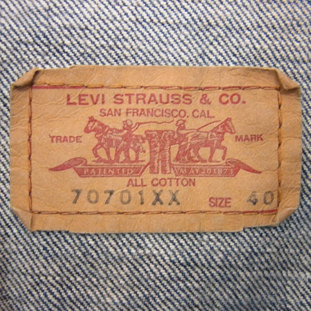 Levi's リーバイス J02JT928 70701XX ボタン裏刻印 J02 1stタイプ 大戦 復刻  デニム ジャケット インディゴブルー系 40【中古】