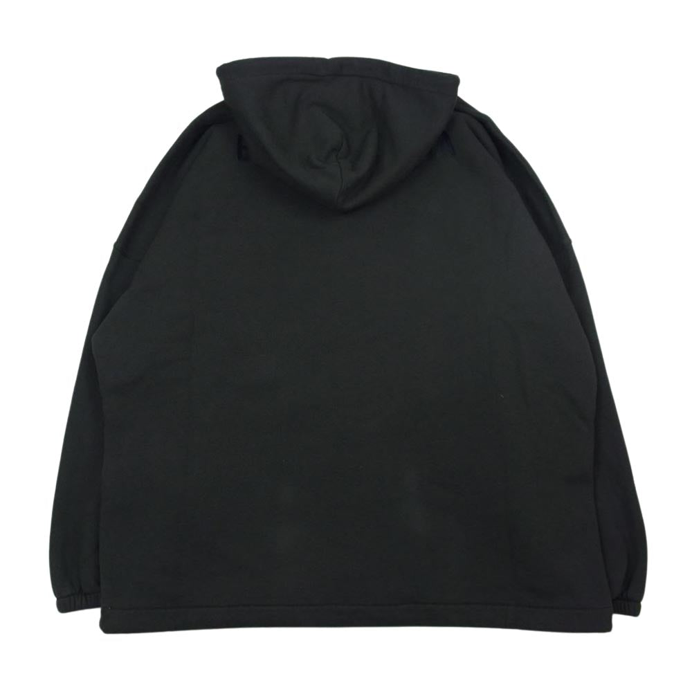 BALENCIAGA バレンシアガ 18AW 530898 TYK451664 Universal Flow オーバーサイズ プリントフーディー パーカー チャコール系 XS【美品】【中古】
