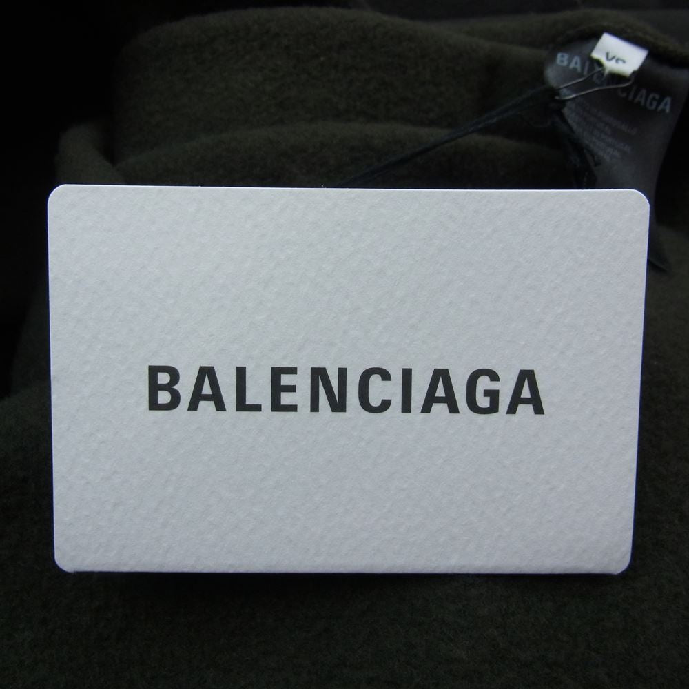 BALENCIAGA バレンシアガ 18AW 530898 TYK451664 Universal Flow オーバーサイズ プリントフーディー パーカー チャコール系 XS【美品】【中古】