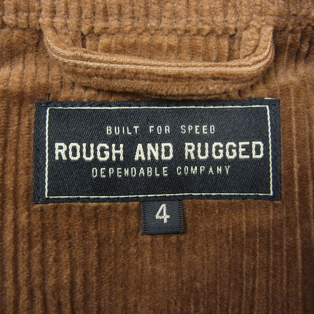 ROUGH and RUGGED ラフアンドラゲッド コーデュロイ 3つボタン テーラード ジャケット ブラウン系 4【中古】