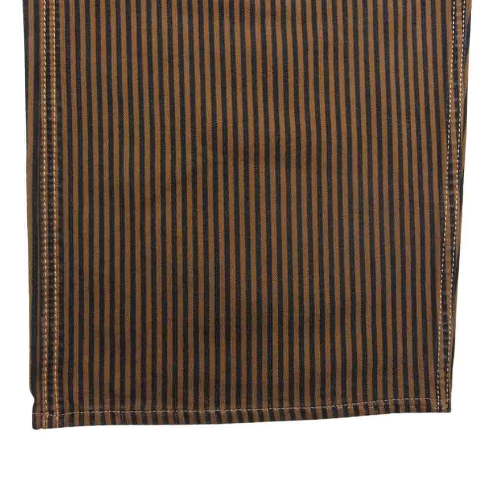Levi's RED リーバイスレッド 21AW A01360001 TOFFEE STRIPE ツイル トフィーストライプ オーバーオール ブラック系 ブラウン系 XL【美品】【中古】
