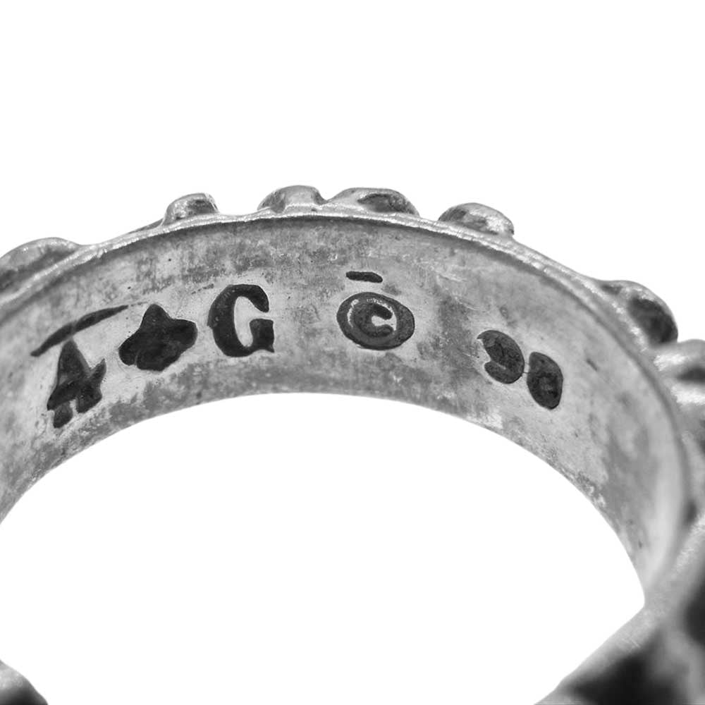 A&G エーアンドジー フレア バンド リング シルバー系 15号【中古】