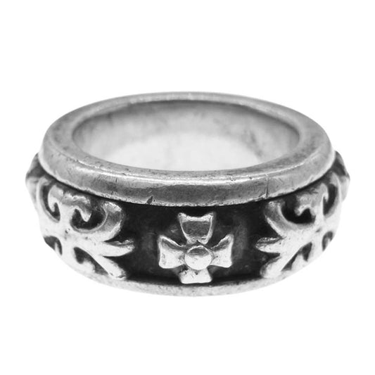 A&G エーアンドジー クロス バンド リング シルバー系 19号【中古】