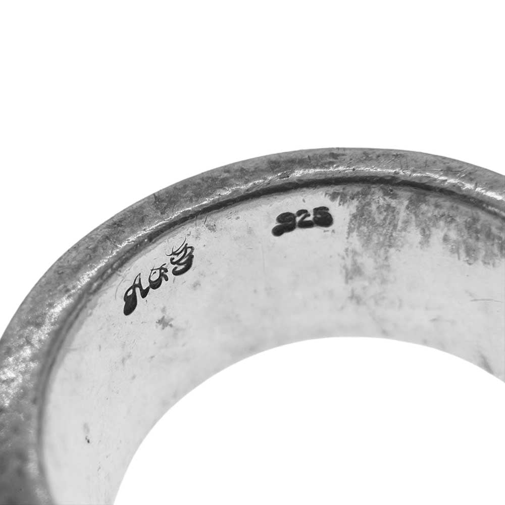 A&G エーアンドジー クロス バンド リング シルバー系 19号【中古】
