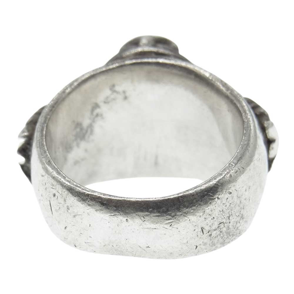 A&G エーアンドジー オニキス ストーン 石付 シルバー クロス リング シルバー系 19号【中古】