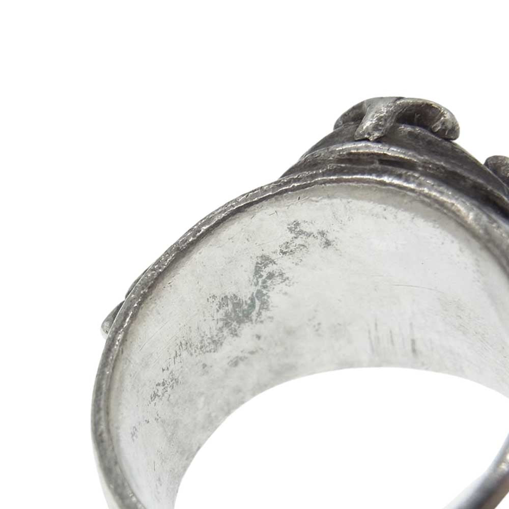 A&G エーアンドジー オニキス ストーン 石付 シルバー クロス リング シルバー系 19号【中古】