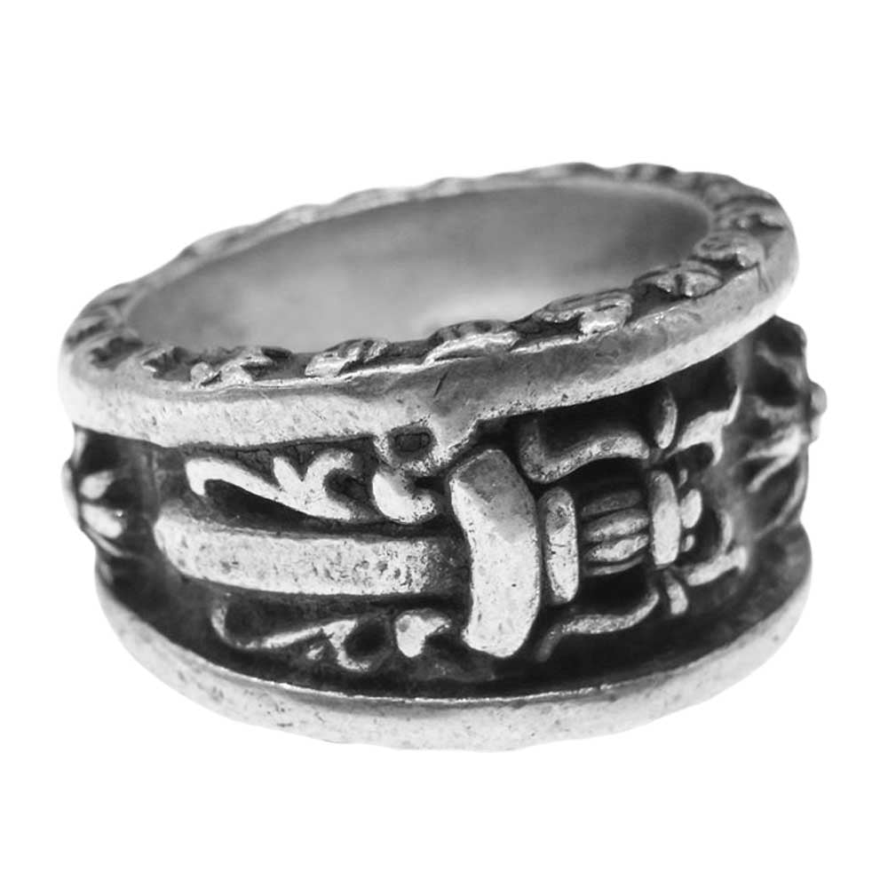 A&G エーアンドジー ダガー クロス リング シルバー系 17号【中古】