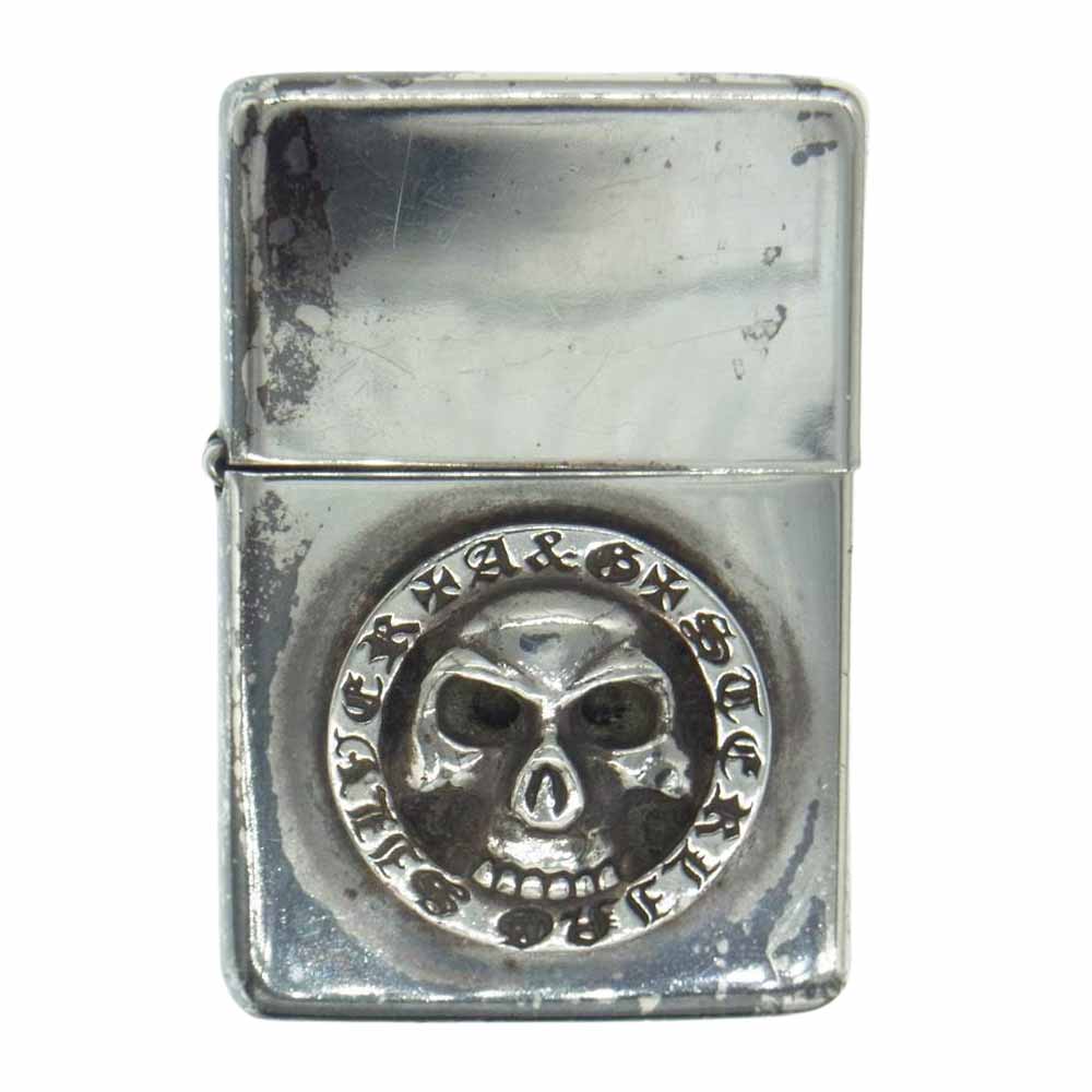 A&G エーアンドジー スターリングシルバー スカル ZIPPO ジッポ ライター シルバー系【中古】