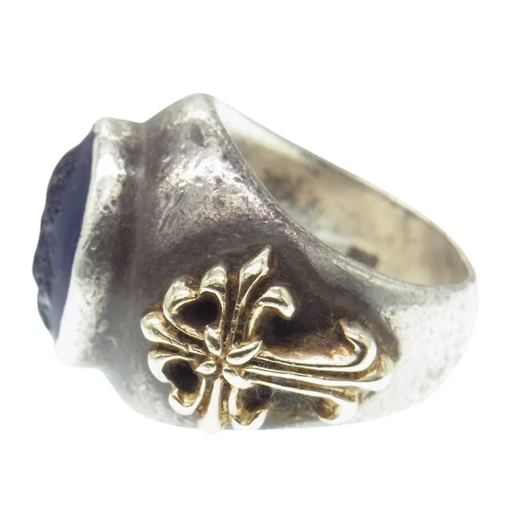 A&G エーアンドジー ストーン 石付 クロス リング シルバー系 16号【中古】