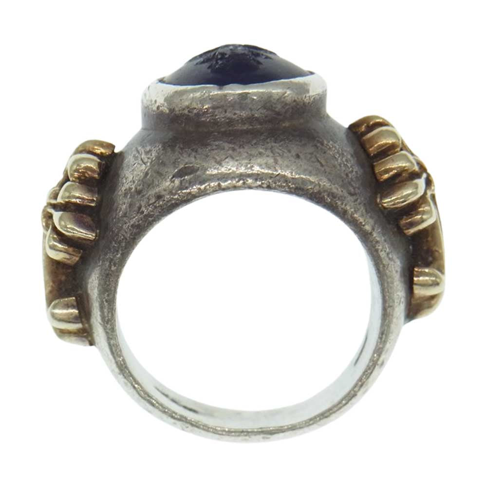 A&G エーアンドジー ストーン 石付 クロス リング シルバー系 16号【中古】