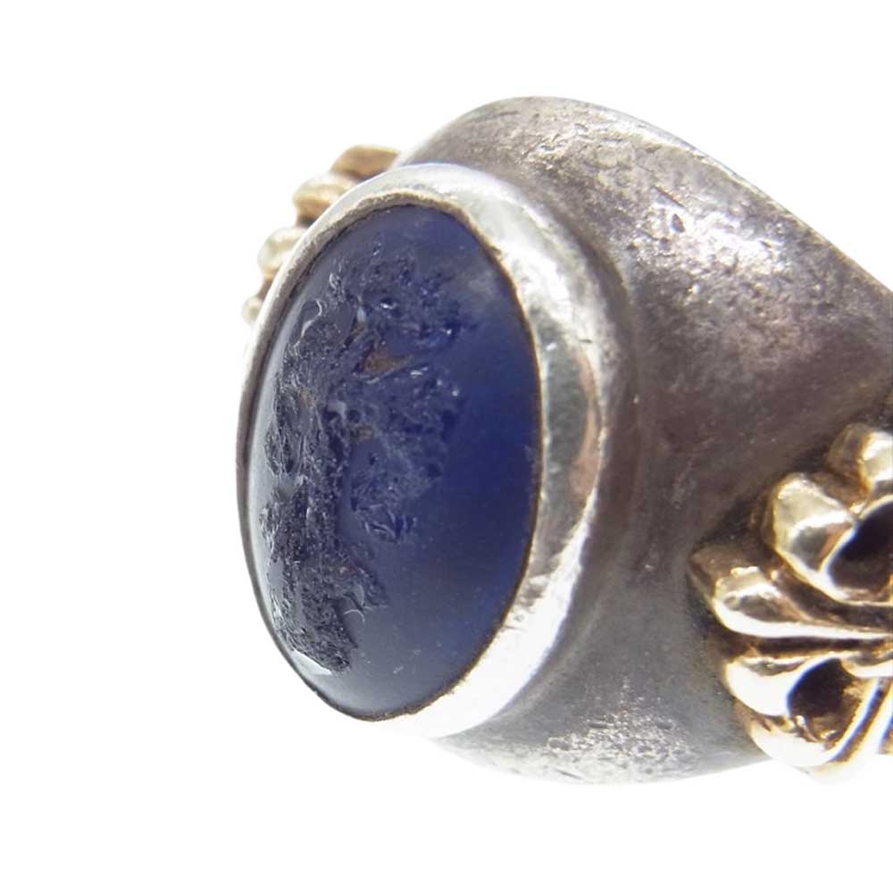 A&G エーアンドジー ストーン 石付 クロス リング シルバー系 16号【中古】