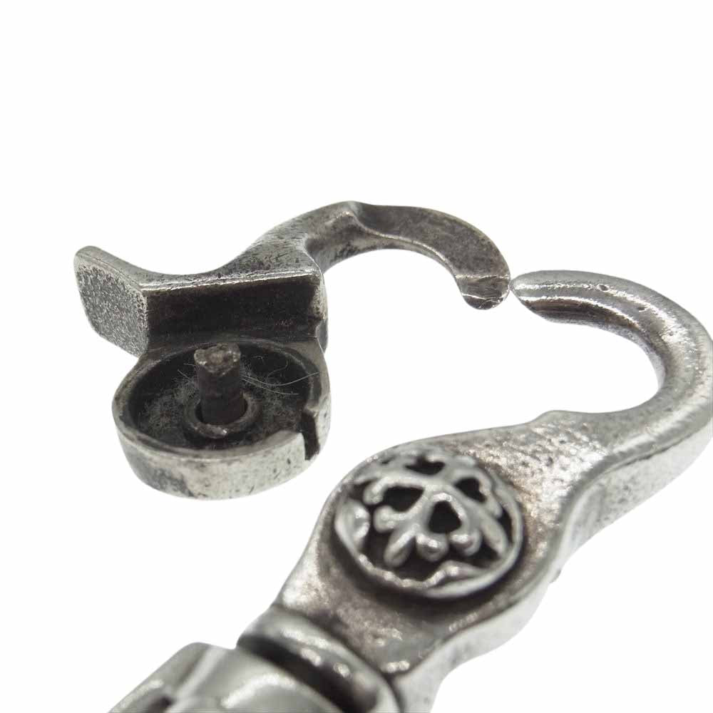 A&G エーアンドジー 現状品 1クリップ ブルドック クロスボール リンク キーチェーン キーリング シルバー系【中古】