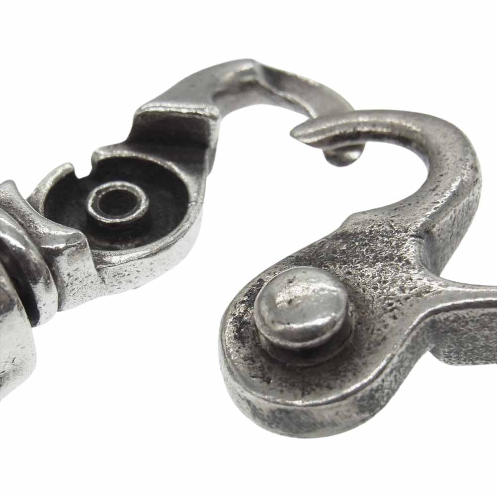 A&G エーアンドジー 現状品 1クリップ ブルドック クロスボール リンク キーチェーン キーリング シルバー系【中古】