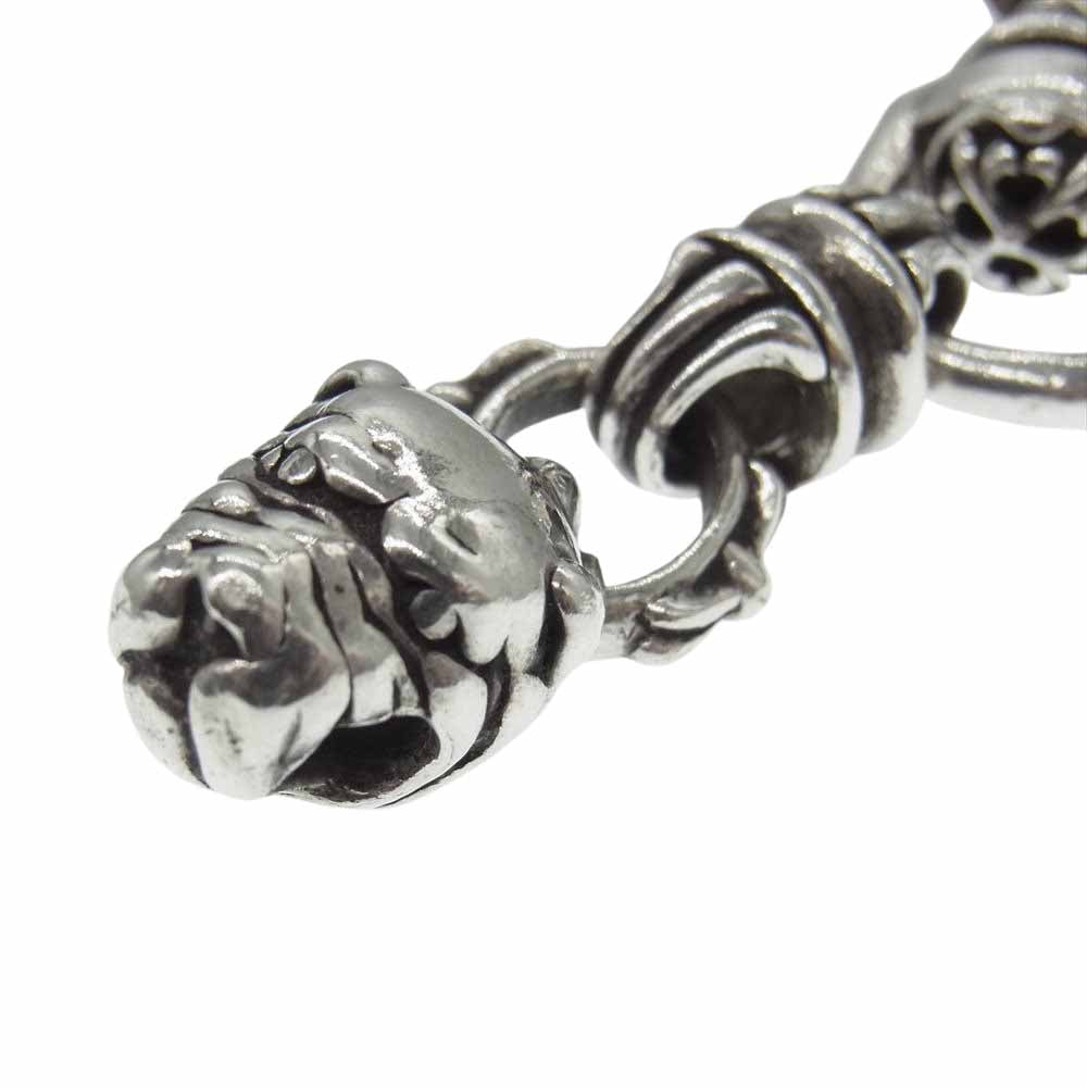 A&G エーアンドジー 現状品 1クリップ ブルドック クロスボール リンク キーチェーン キーリング シルバー系【中古】