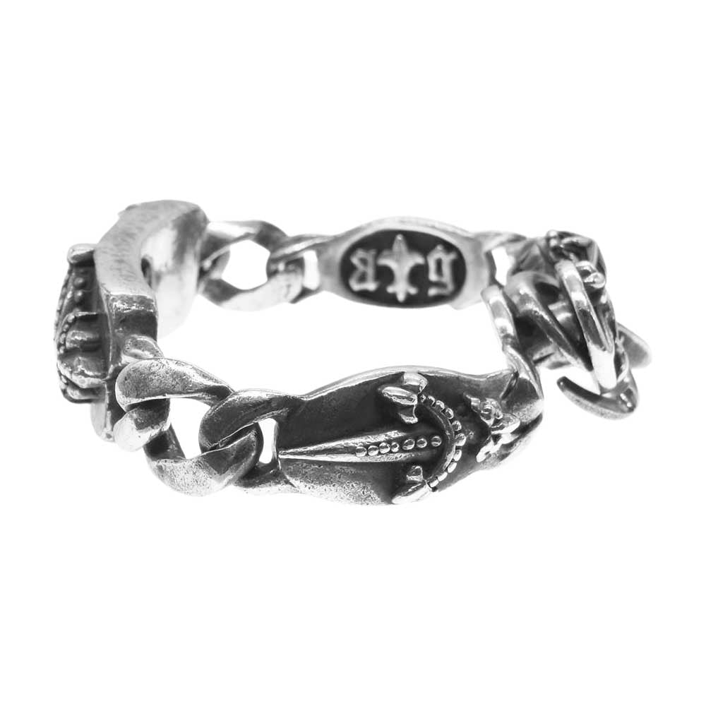 A&G エーアンドジー クリップ ダガー ID クラシック チェーン ブレスレット シルバー系【中古】