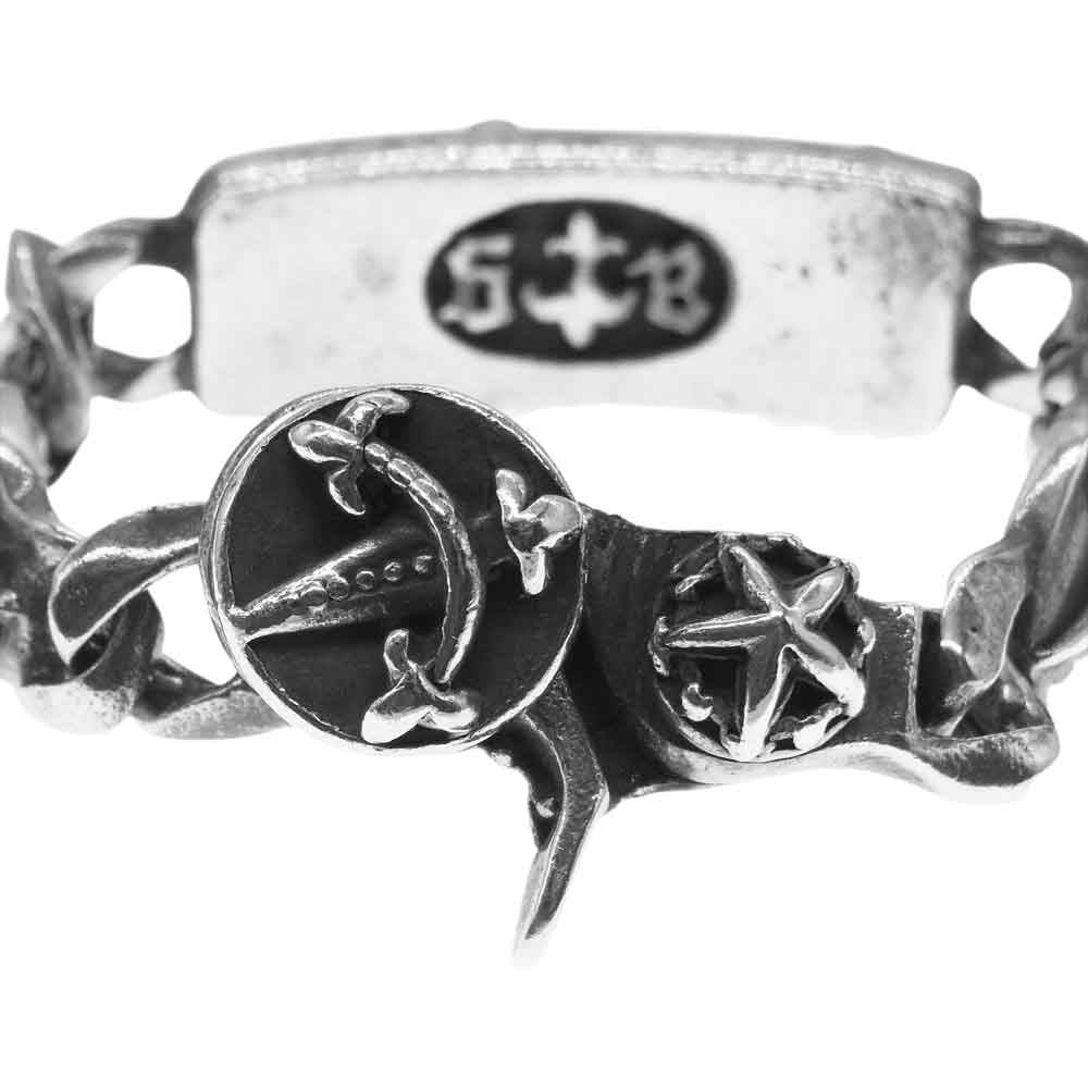 A&G エーアンドジー クリップ ダガー ID クラシック チェーン ブレスレット シルバー系【中古】