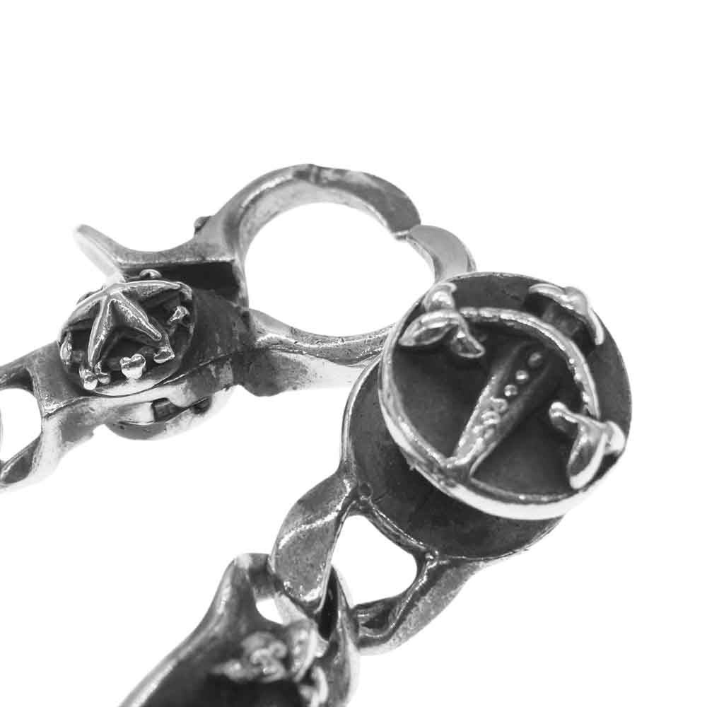 A&G エーアンドジー クリップ ダガー ID クラシック チェーン ブレスレット シルバー系【中古】