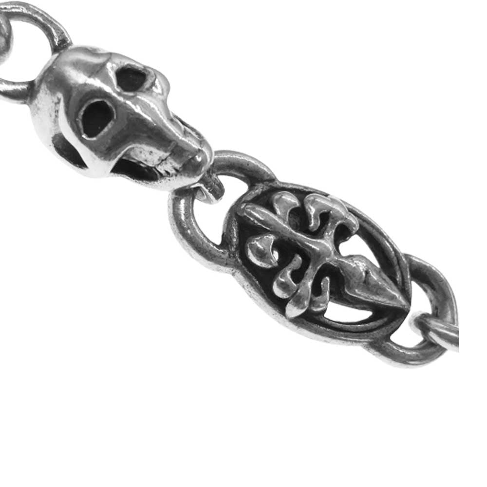 A&G エーアンドジー スカル 1クリップ ウォレットチェーン シルバー系【中古】