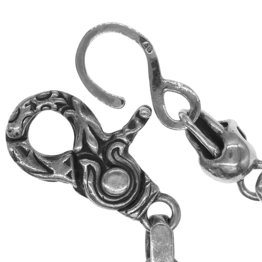 A&G エーアンドジー スカル 1クリップ ウォレットチェーン シルバー系【中古】