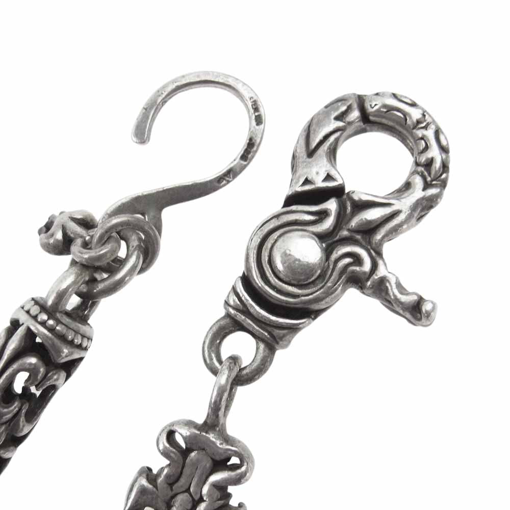 A&G エーアンドジー 1クリップ ロングシリンダー ローラー 9リンク クロス フック ウォレットチェーン シルバー系【中古】