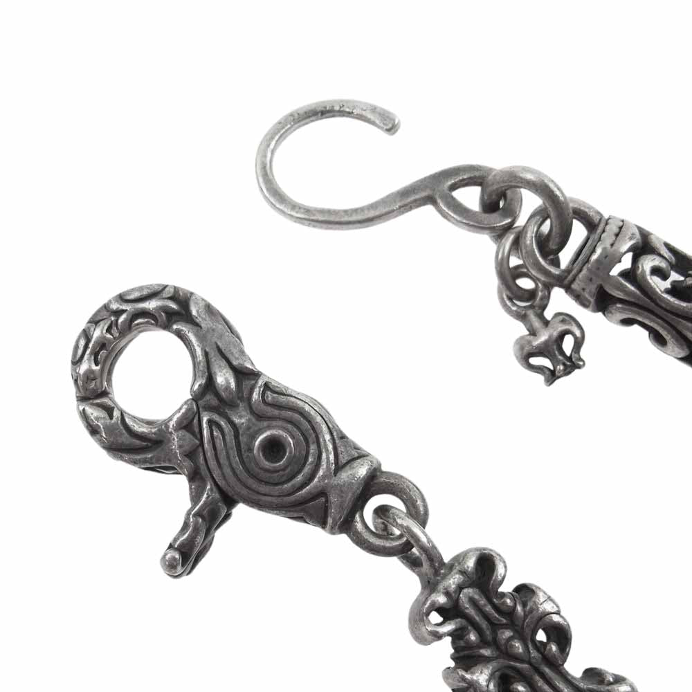 A&G エーアンドジー 1クリップ ロングシリンダー ローラー 9リンク クロス フック ウォレットチェーン シルバー系【中古】