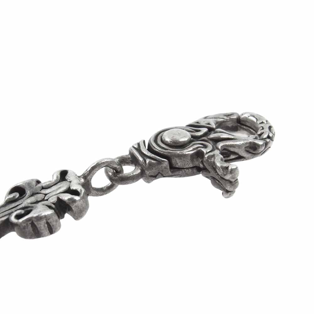 A&G エーアンドジー 1クリップ ロングシリンダー ローラー 9リンク クロス フック ウォレットチェーン シルバー系【中古】