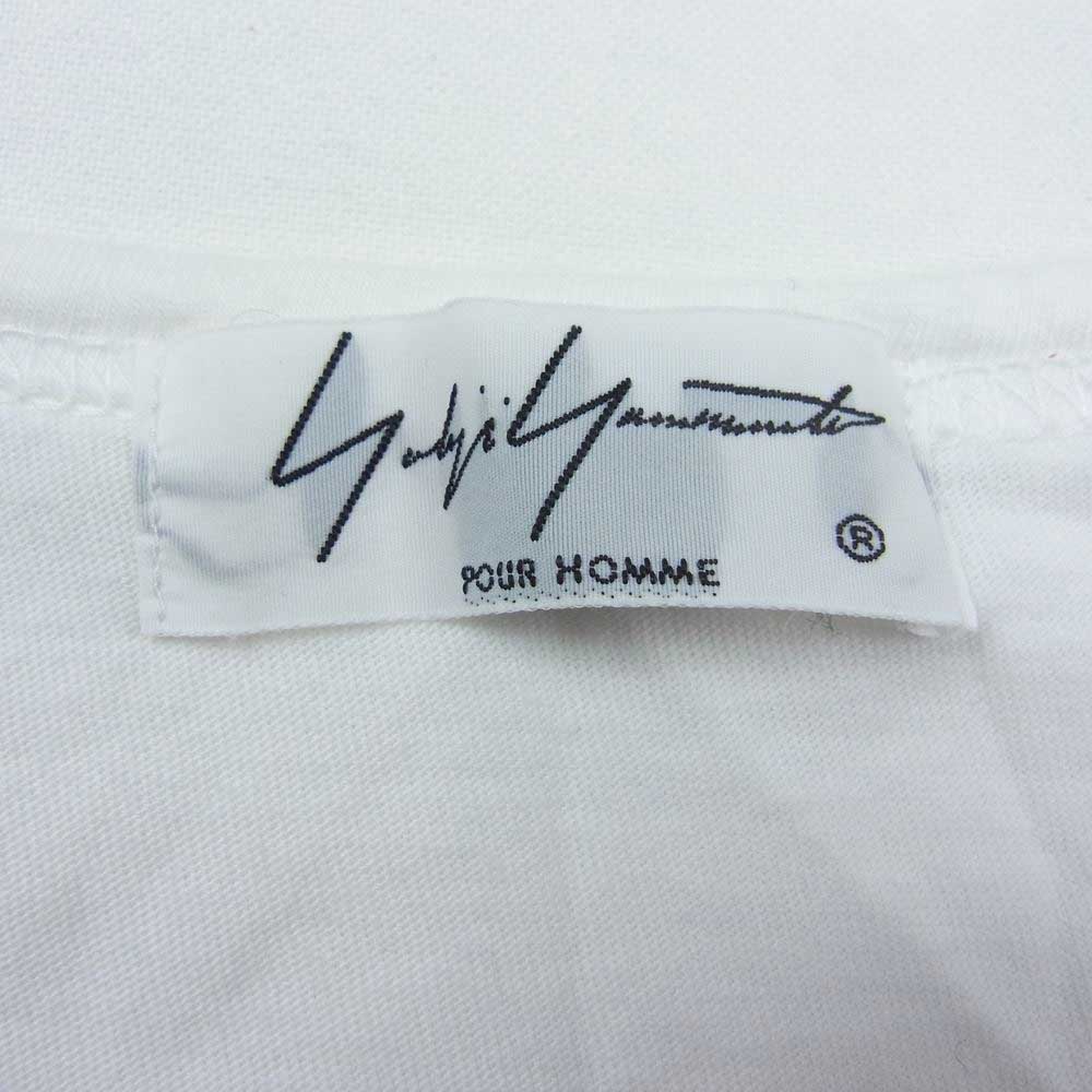 Yohji Yamamoto POUR HOMME ヨウジヤマモトプールオム 19SS HH-T02-077 丸首半袖 クルーネック Tシャツ カットソー ホワイト系 3【中古】