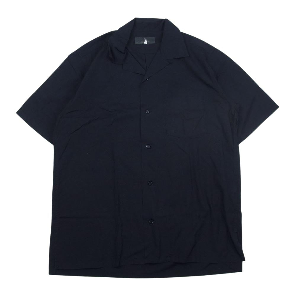 Yohji Yamamoto ヨウジヤマモト MY-B52-032 コットンブロード オープンカラー 半袖 シャツ ネイビー系 3【中古】