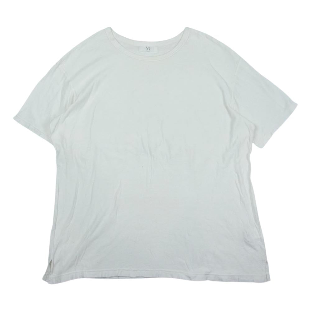 Yohji Yamamoto ヨウジヤマモト MV-T73-046 Y's for men ワイズフォーメン コットン 製品染め 天竺 バックジャカード フラワー 半袖 Tシャツ ホワイト系 2【中古】