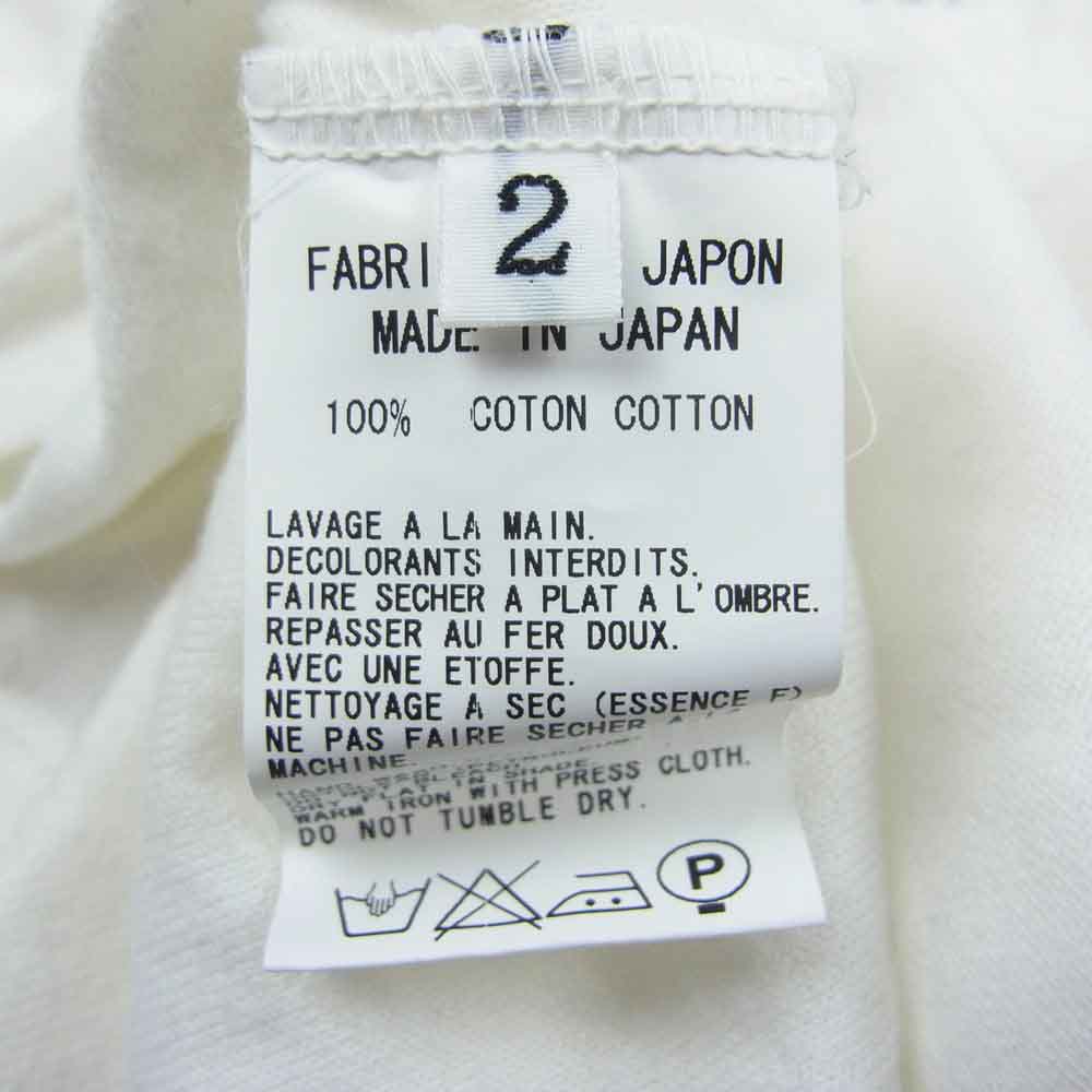 Yohji Yamamoto ヨウジヤマモト MV-T73-046 Y's for men ワイズフォーメン コットン 製品染め 天竺 バックジャカード フラワー 半袖 Tシャツ ホワイト系 2【中古】