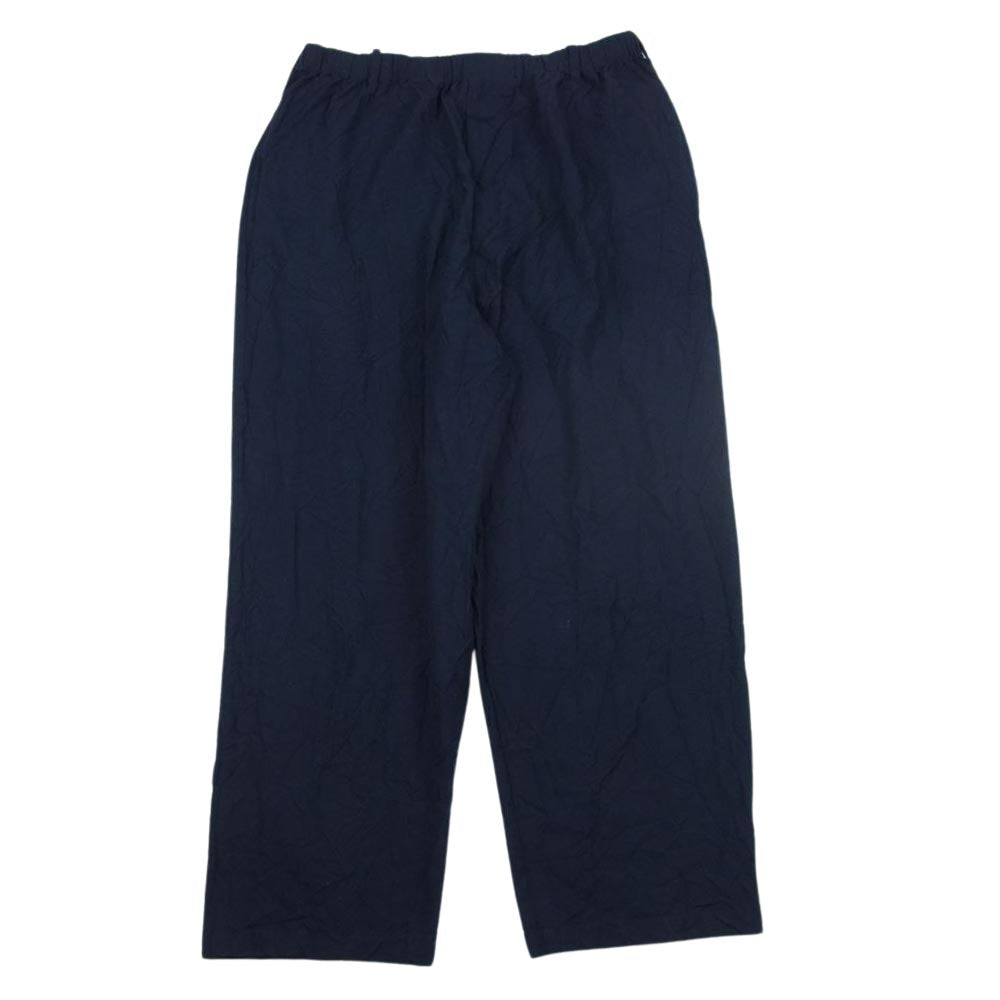 Yohji Yamamoto POUR HOMME ヨウジヤマモトプールオム HG-P97-906 ポリレーヨン ワッシャー しわ加工 ワイド サルエルパンツ ネイビー系 3【中古】