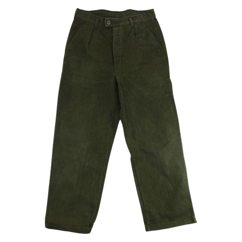 スウェーデン軍 ヴィンテージ 80s NORSEL FABRIKS AB ミリタリー パンツ カーキ系 サイズ表記無【中古】