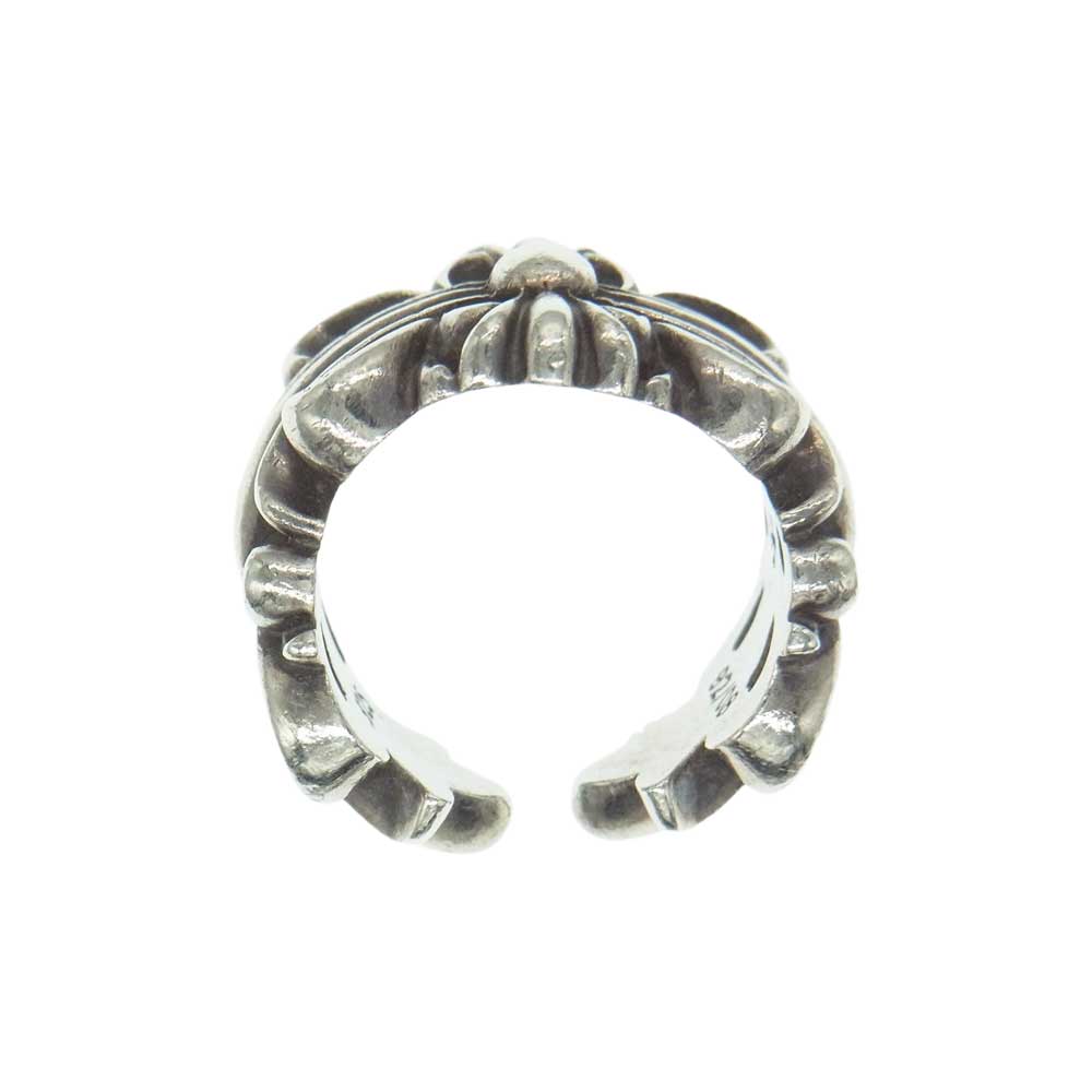 CHROME HEARTS クロムハーツ（原本無） ダブル フローラル クロス リング シルバー系 17号【中古】