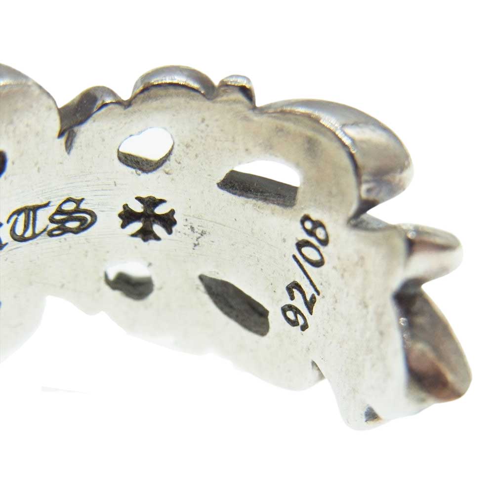 CHROME HEARTS クロムハーツ（原本無） ダブル フローラル クロス リング シルバー系 17号【中古】